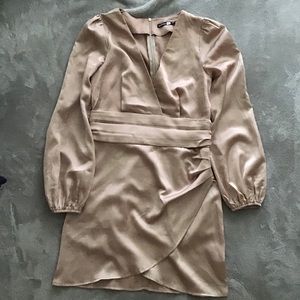 Boohoo champagne dress